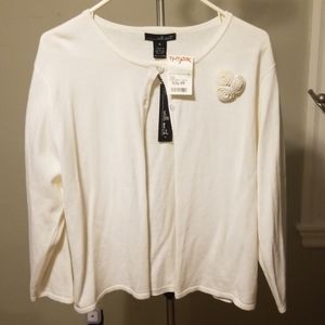 White cardigan nwt